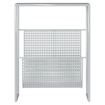 Tijdschriftenrek 35x15x45 cm staal zilverkleurig 3