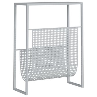 Tijdschriftenrek 35x15x45 cm staal zilverkleurig 5