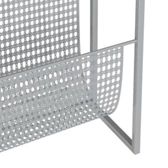 Tijdschriftenrek 35x15x45 cm staal zilverkleurig 6