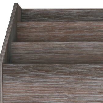 Kindertijdschriftenrek 71x30x78,5 cm hout grijs en eikenkleur 6