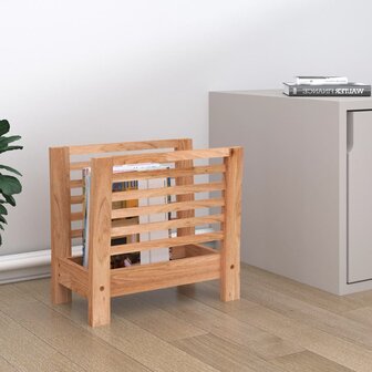 Tijdschriftenrek 40x26,5x38,5 cm massief walnotenhout 1