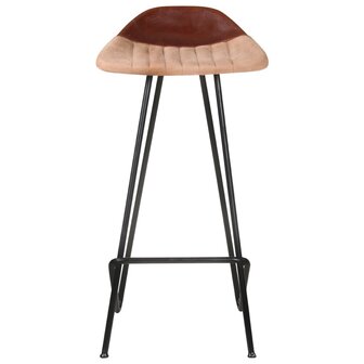 Barkrukken 4 st echt leer bruin 4