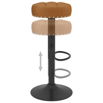 Barkrukken 2 st fluweel bruin 7
