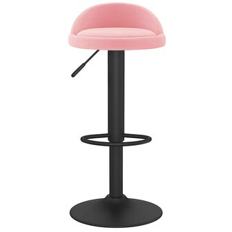 Barkruk fluweel roze 3