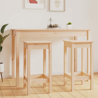 Barstoelen 2 st 40x40x78 cm massief grenenhout 1