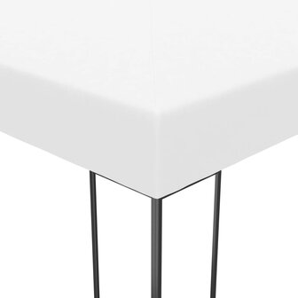 Prieel met LED-lichtslinger 4x3x2,7 m wit 6