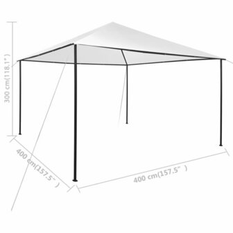 Prieel 180 g/m&sup2; 4x4x3 m wit 8