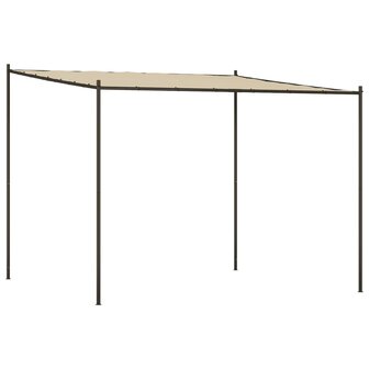 Prieel 3x3 m 180 g/m&sup2; stof en staal beige 2