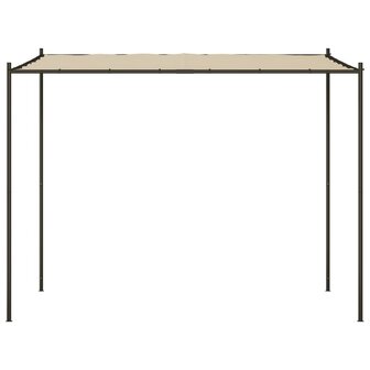 Prieel 3x3 m 180 g/m&sup2; stof en staal beige 3