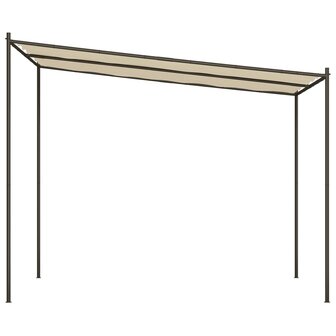 Prieel 3x3 m 180 g/m&sup2; stof en staal beige 4