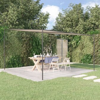 Prieel 4x4 m 180 g/m&sup2; stof en staal beige 1