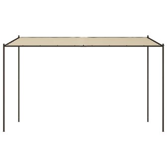 Prieel 4x4 m 180 g/m&sup2; stof en staal beige 3