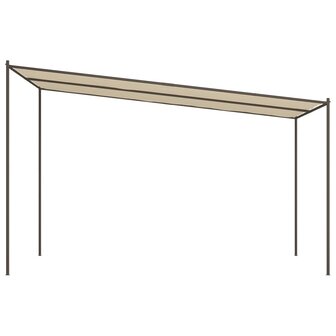 Prieel 4x4 m 180 g/m&sup2; stof en staal beige 4