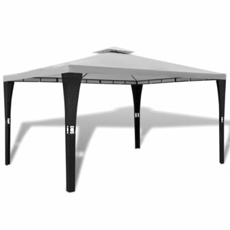 Prieel met dak 3x4 m cr&egrave;mewit 1