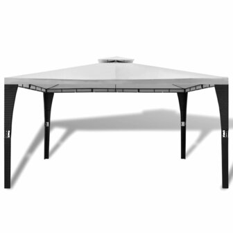 Prieel met dak 3x4 m cr&egrave;mewit 2