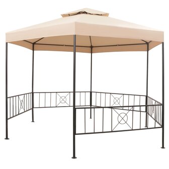 Tuinprieel 323x265 cm hexagonaal beige 2