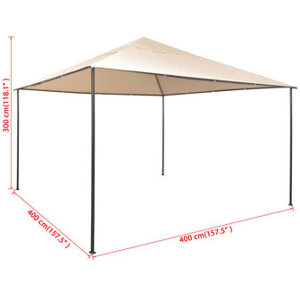 Prieel 4x4 m staal beige   8