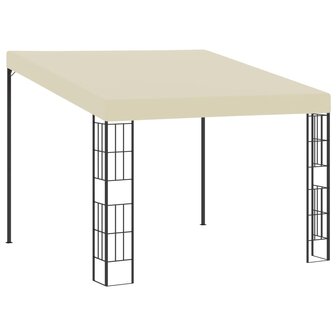 Wandprieel 3x3 m stof cr&egrave;mekleurig 1