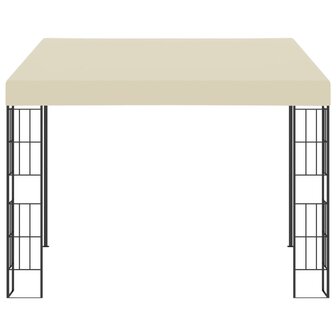 Wandprieel 3x3 m stof cr&egrave;mekleurig 2