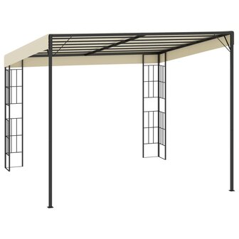 Wandprieel 3x3 m stof cr&egrave;mekleurig 4