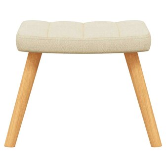 Schommelstoel met voetenbank stof cr&egrave;mekleurig 9