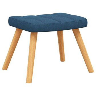 Schommelstoel met voetenbank stof blauw 8
