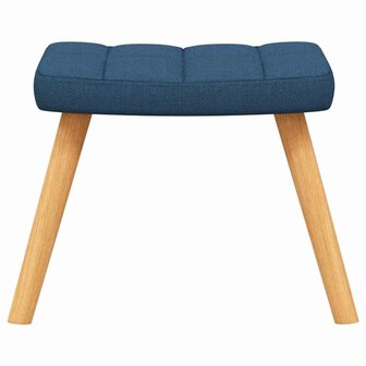 Schommelstoel met voetenbank stof blauw 9