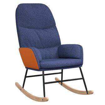 Schommelstoel stof blauw 2