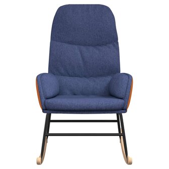 Schommelstoel stof blauw 3