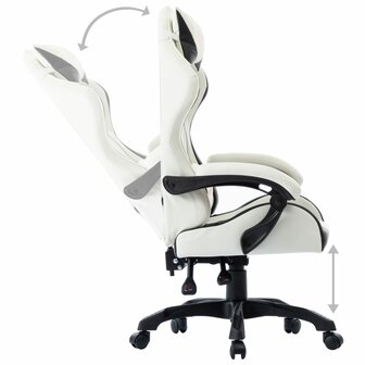 Racestoel kunstleer zwart 4