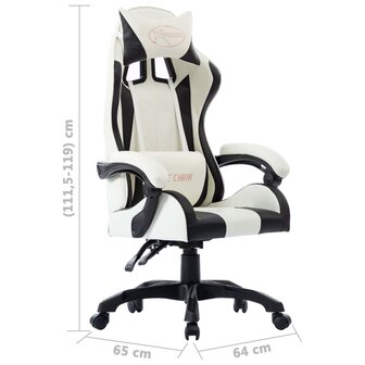 Racestoel kunstleer zwart 7