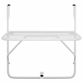 Balkontafel 60x40 cm staal wit 3