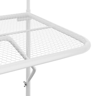 Balkontafel 60x40 cm staal wit 6
