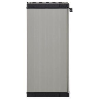 Tuinkast met 1 schap 35x40x85 cm grijs en zwart 4