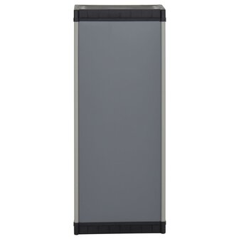 Tuinkast met 1 schap 35x40x85 cm grijs en zwart 5