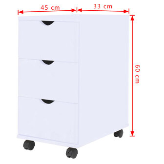 Ladekast 33x45x60 cm wit 6
