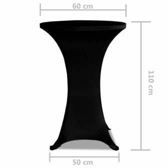 Statafelhoes Stretch &Oslash;60cm Zwart (2 stuks) 5