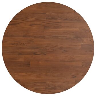 Tafelblad rond &Oslash;40x1,5 cm bewerkt massief eikenhout donkerbruin 2