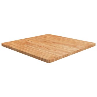 Tafelblad vierkant 70x70x2,5cm massief eiken lichtbruin 1