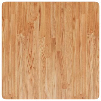 Tafelblad vierkant 70x70x2,5cm massief eiken lichtbruin 2