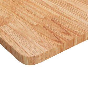 Tafelblad vierkant 70x70x2,5cm massief eiken lichtbruin 3