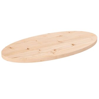 Tafelblad ovaal 70x35x2,5 cm massief grenenhout 1