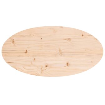Tafelblad ovaal 70x35x2,5 cm massief grenenhout 4