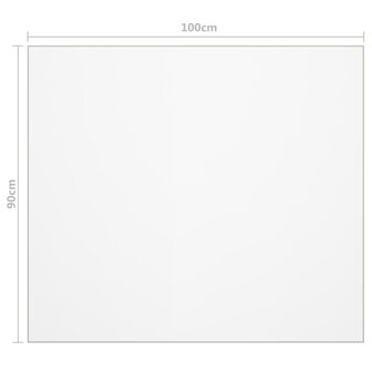 Tafelbeschermer 100x90 cm 2 mm PVC mat 6