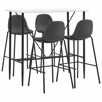 5-delige Barset stof donkergrijs 1