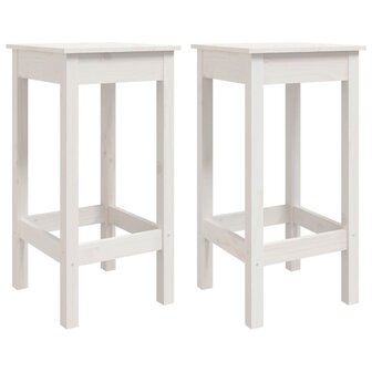 3-delige Barset massief grenenhout wit 5