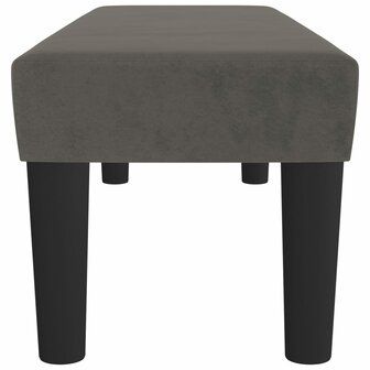 Bankje 100x30x30 cm fluweel donkergrijs 4