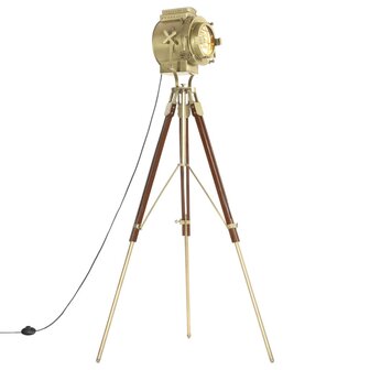 Vloerlamp driepoot 193 cm massief mangohout      1