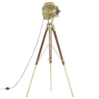 Vloerlamp driepoot 193 cm massief mangohout      2