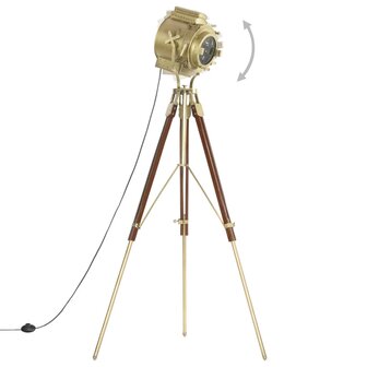 Vloerlamp driepoot 193 cm massief mangohout      3
